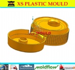 Flip top cap mould